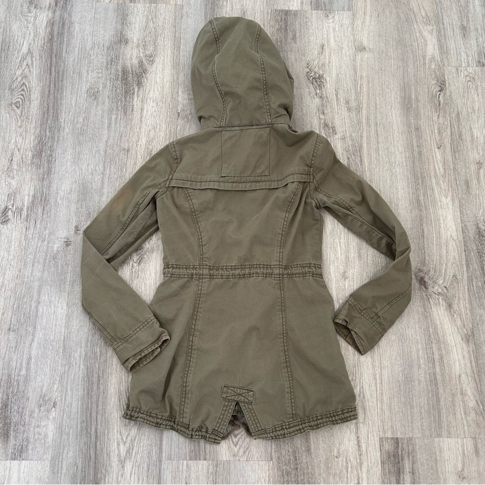 VTG Y2K Abercrombie & Fitch military utility jacket Womens XS green Bella Elena - Picture 14 of 16
